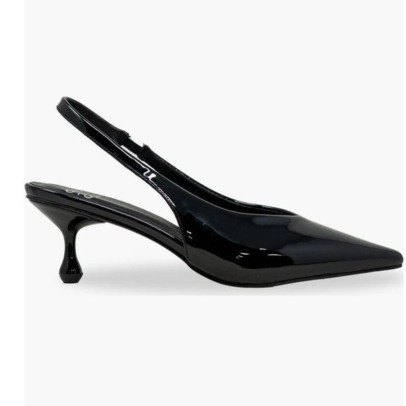 🆕 Chase + Chloe Arima sz. 10 Black Patent slingback heels - Picture 1 of 6